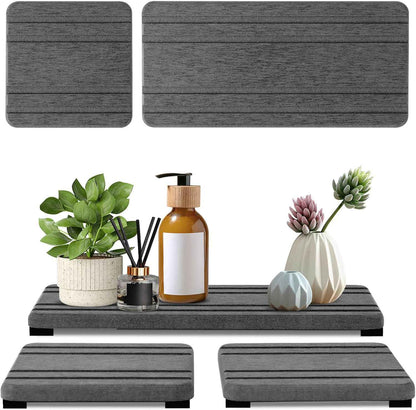 3PCS Diatomite Stone Sink Trays for Instant Drying, Kitchen Sponge and Hand Soap Holder