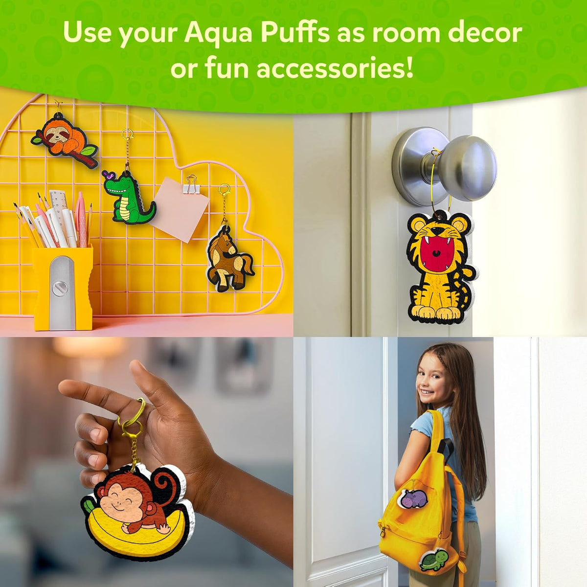 Skillmatics Aqua PLffs - 3D Art Kit, Animals, Mess-Free Paint by Number Craft for Kids, DIY Color & Inflate Activity, Travel & Creative Gift for Girls & Boys Ages 4, 5, 6, 7, 8, 9, 10
