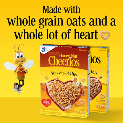 Cheerios, Heart Healthy Gluten Free Breakfast Cereal, Family Size, 18 oz