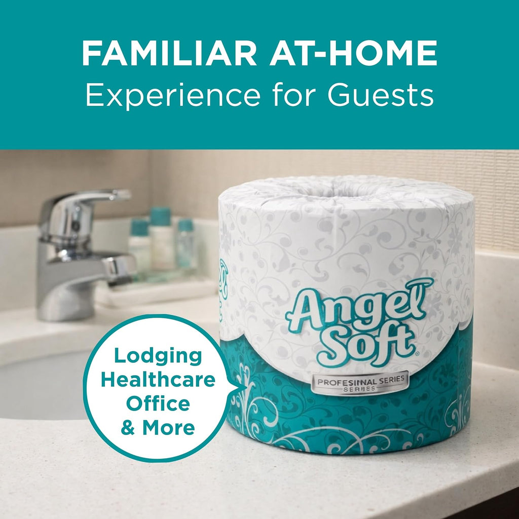 Angel Soft Professional Series by Georgia-Pacific PRO 2-Ply Embossed Toilet Paper, White, Individually Wrapped, 450 Sheets Per Roll, 80 Toilet Tissue Rolls Per Case, 16880