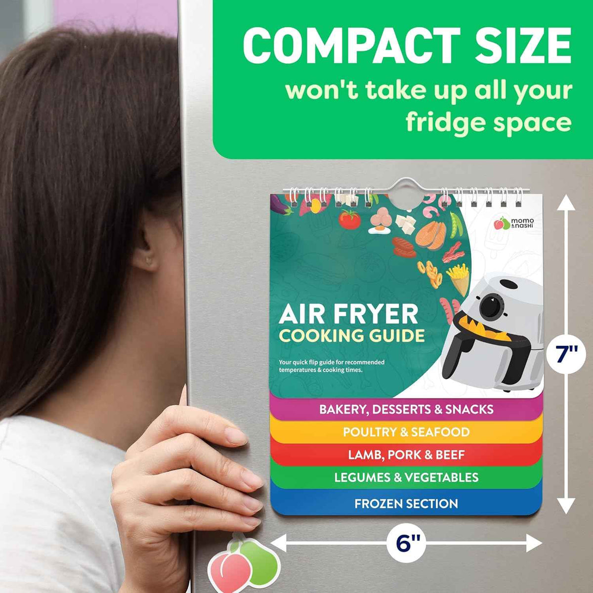 Air Fryer Cheat Sheet Magnets Cooking Guide Booklet - Air Fryer Cookbooks - Air Fryer Liners - Air Fryers Kitchen Gifts Gadgets 2025 and 2026 - Air Fryer Accessories - Air Fryer Cooking Guide
