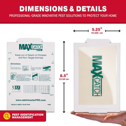 Catchmaster Max-Catch Mouse & Insect Glue Trap 36pk, Mouse Traps Indoor for Home, Sticky Pest Control Adhesive Tray for Catching Bugs, Bulk Classic Glue Boards