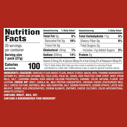 ritz handi-snacks crackers 'n cheesy dip snack packs for school, work, and home, 20 snack packs, 0.95 oz each