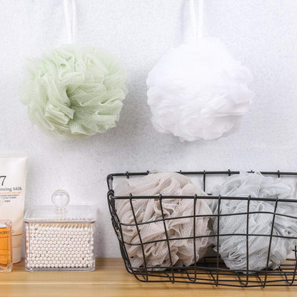 BTYMS bath sponge shower loofahs 60g mesh pouf bath scrunchies body wash puff pack of 4 assorted colors