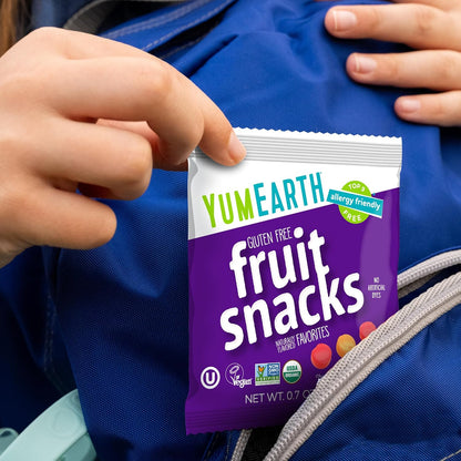 yumearth organic fruit snacks box, 0.7 ounce, pack of 10, 10 count