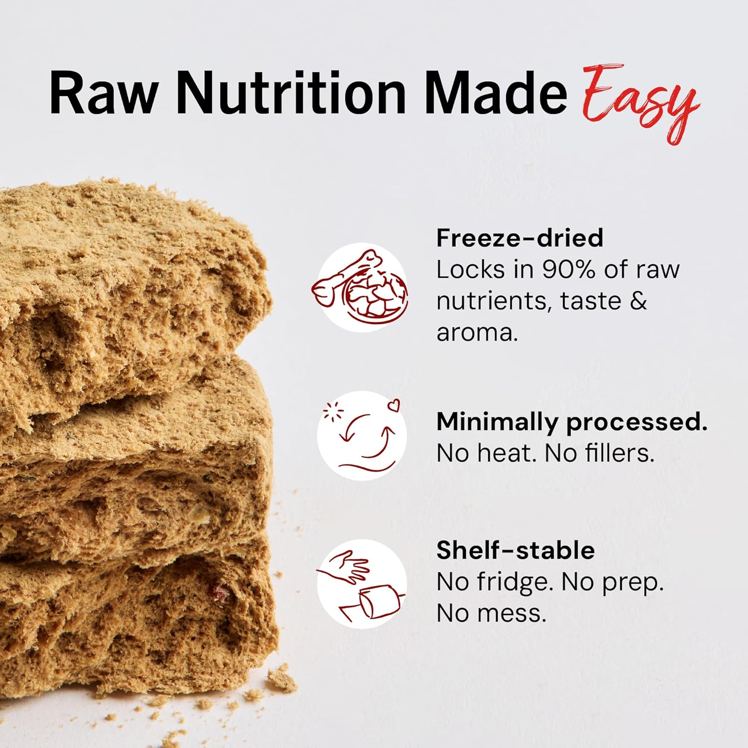 Stella & Chewy's Freeze-Dried Raw Dinner Patties - Beef Recipe - High Protein Grain-Free Puppy & Dog Food - Perfect For Picky Eaters - 25 oz