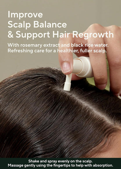 AROMATICA Root Enhancer Rosemary Water for Hair Growth spray - with Rosemary hair oil & caffeine & biotin - Korean hair care for hair thinning & hair loss - free from silicone, paraben and sulfate