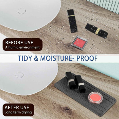 3PCS Diatomite Stone Sink Trays for Instant Drying, Kitchen Sponge and Hand Soap Holder