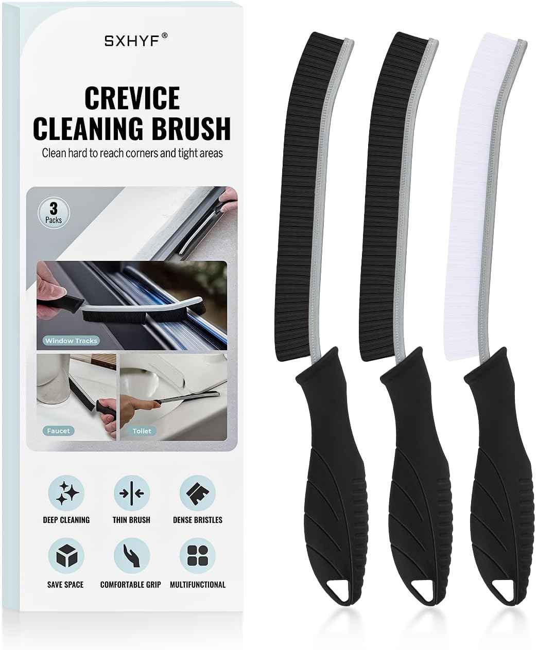 sxhyf crevice cleaning brush hard bristle grout scrub brush for bathroom kitchen household cleaning